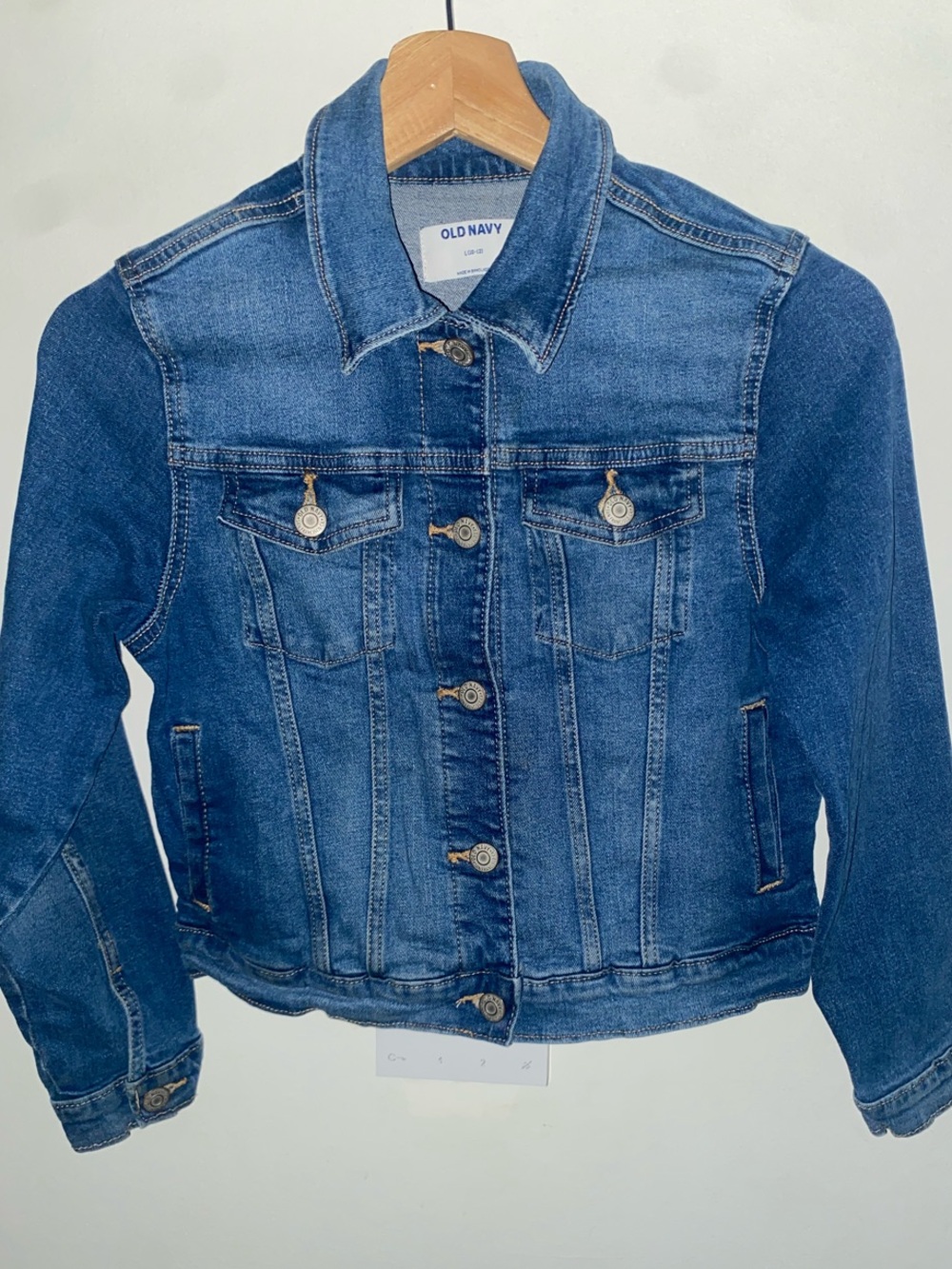 Old Navy Kids Blue Denim Jacket with Size L 10-12
